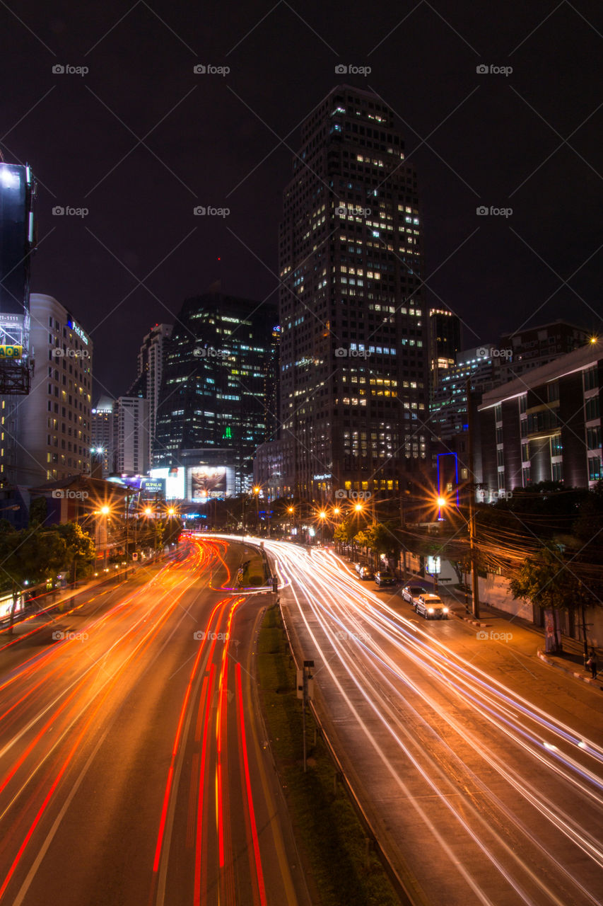 street in Bangkok at night