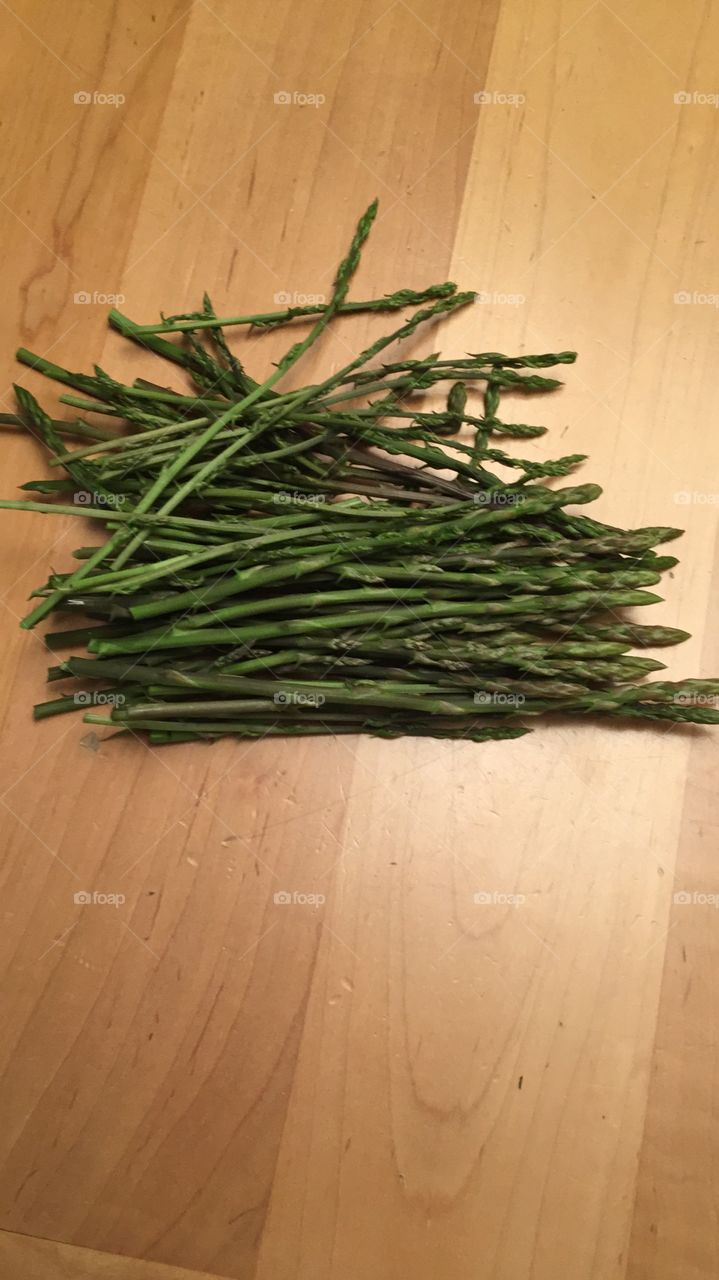 Fershly foraged wild asparagus 

