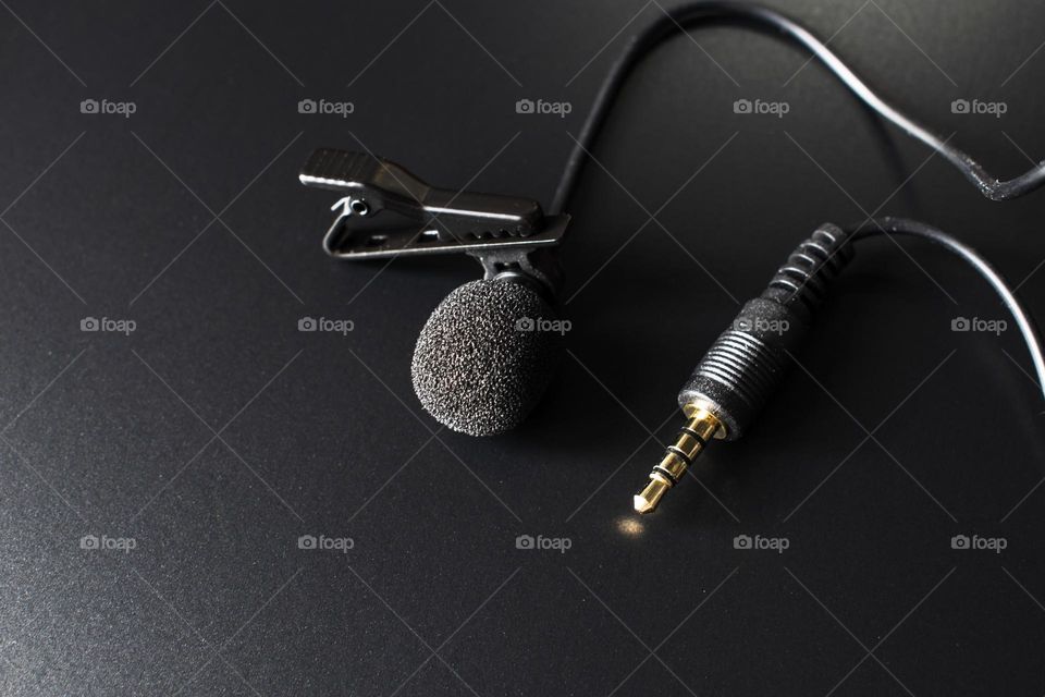 microphone on a black background