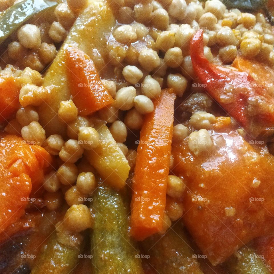 the delicious and famous food in Morocco :  the COUSCOUS.