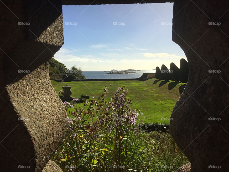 View through a hole 