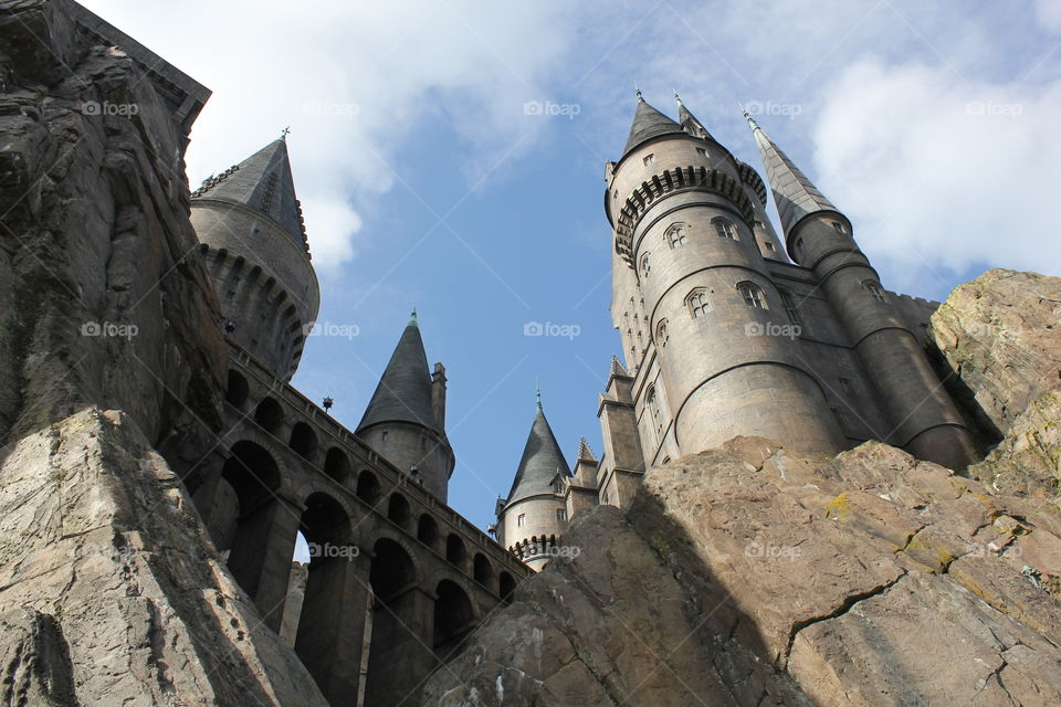 Look up. Harry Potter castle at universal studios 