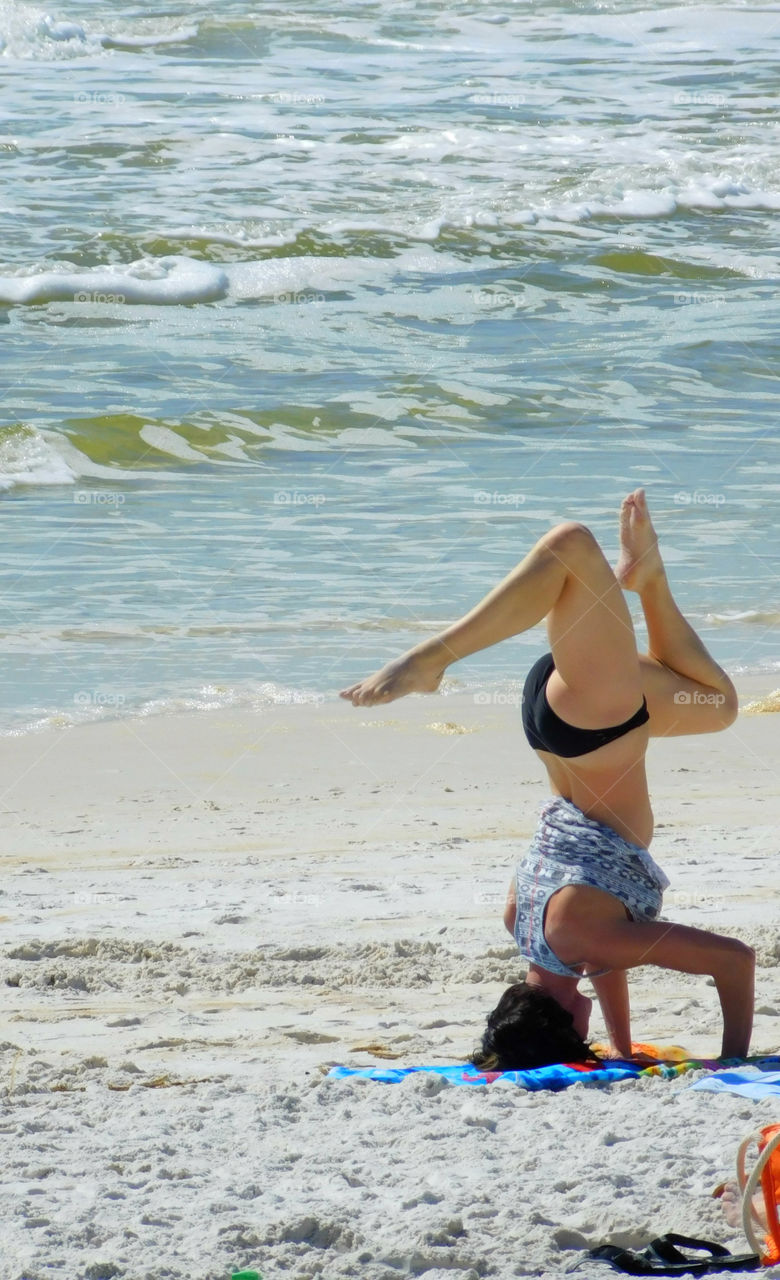 Mesmerizing Yoga on the beach in front of the Gulf of Mexico!