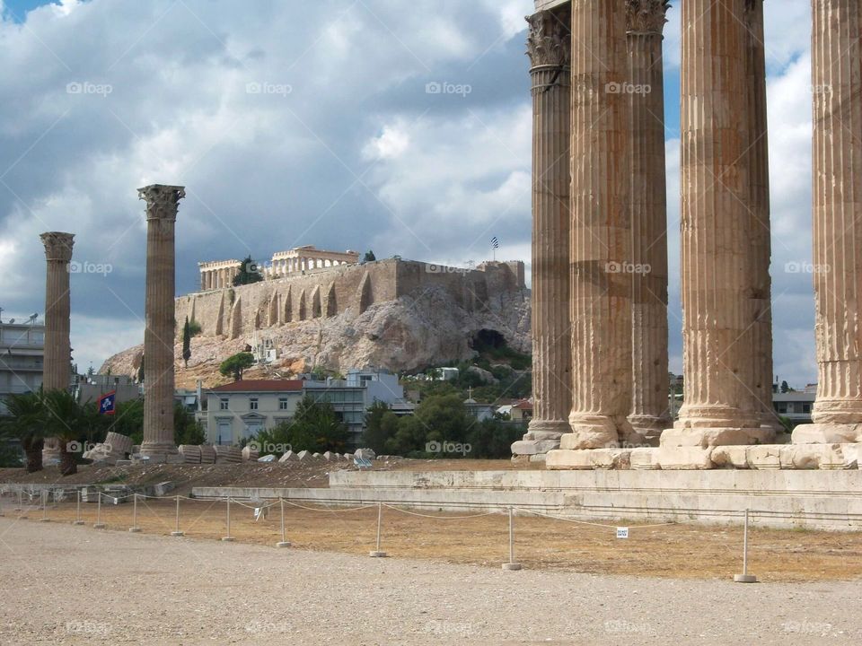 Acropolis from temple of Zeus 
