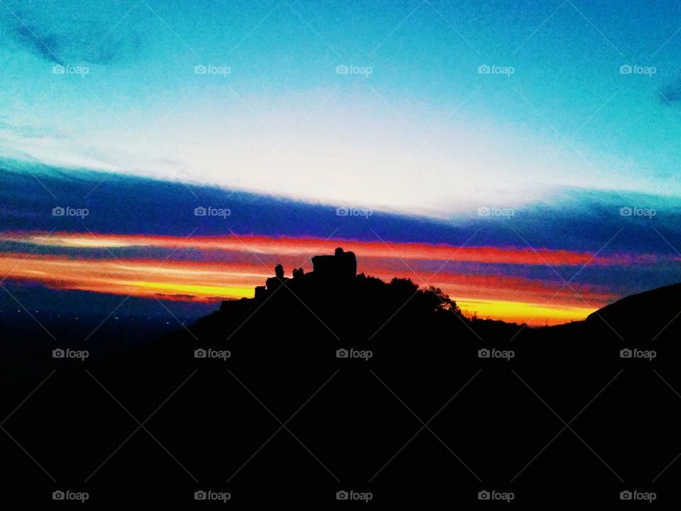 sunset at Siria fortress