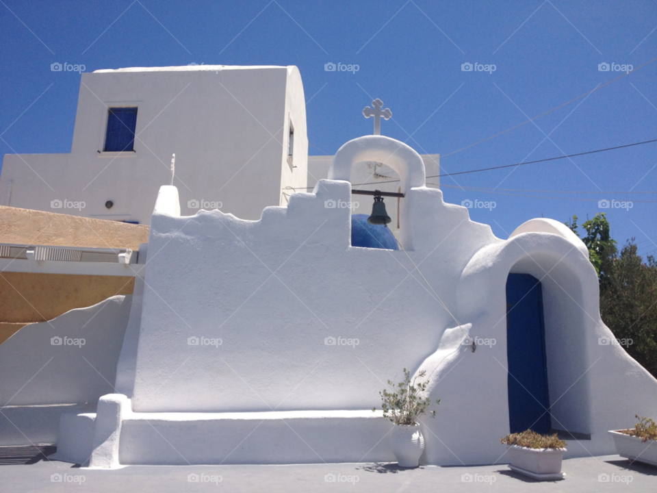 blue white bells churches by jamethyst