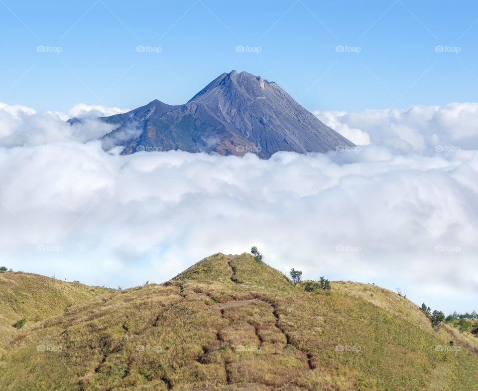 On the top to see valcano in Indonesia