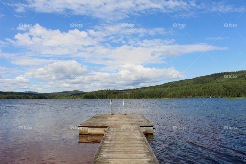 Relaxing summer by the lake.