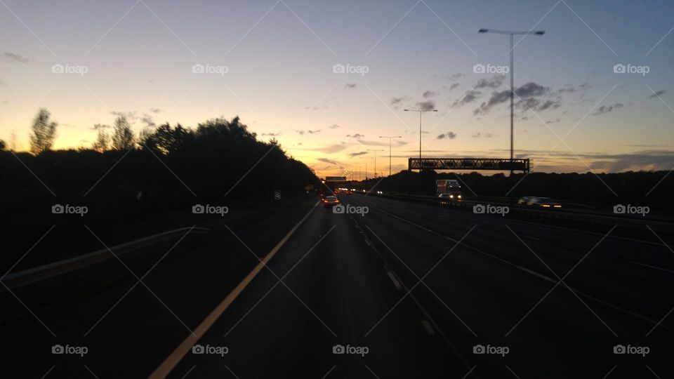 motorway in the night