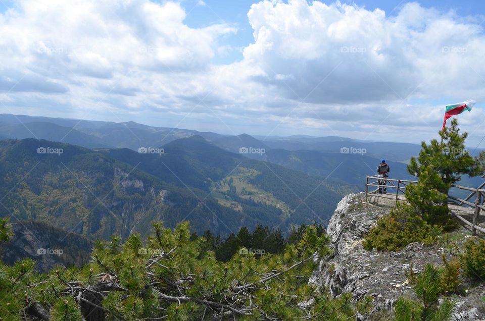 Amazing landscape, standing at 1650 metres, hiking trail Valchi kamak, Rhodope Mountains, Bulgaria