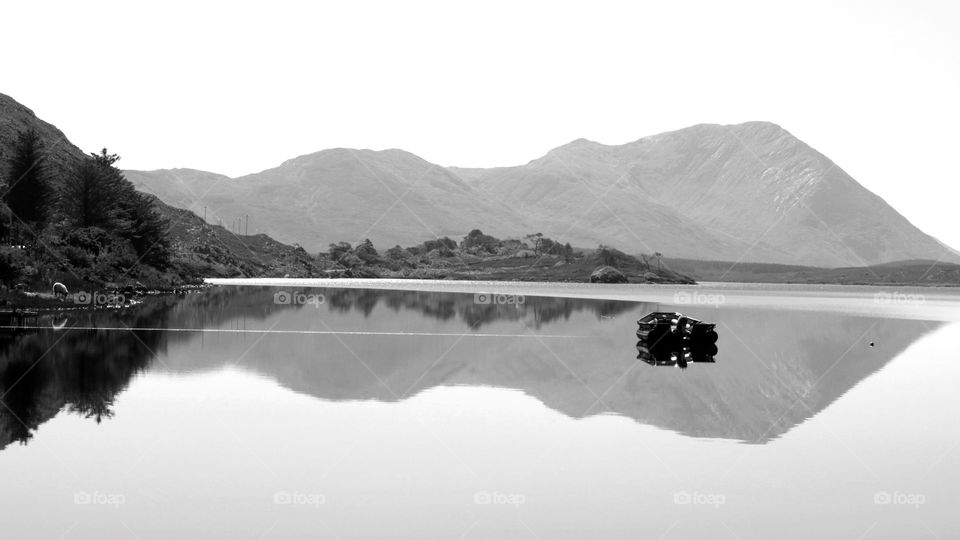 Some lake in Connemara - Ireland, beautiful in black and white ;)
