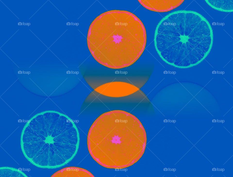 blue and orange colour