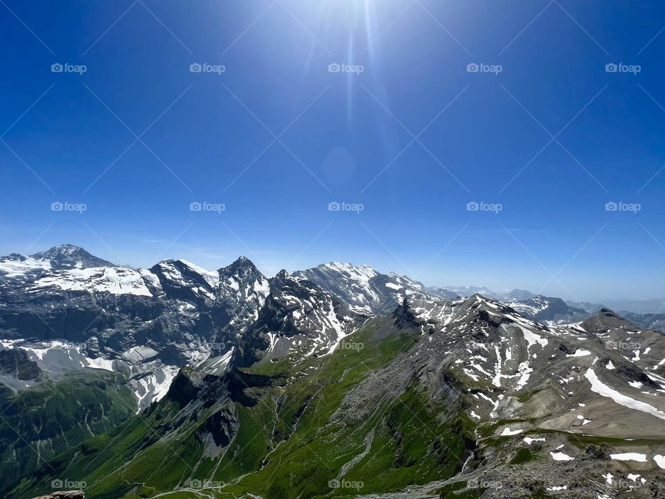 Sunny Day in the Swiss Alps