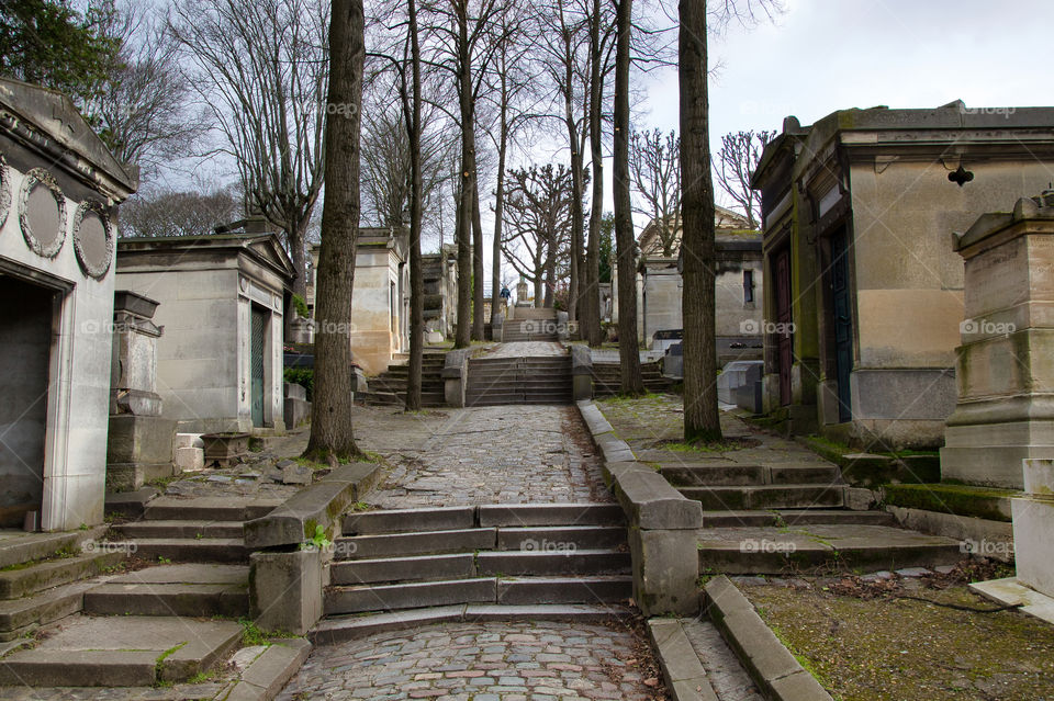 graves in a graveyard in paris