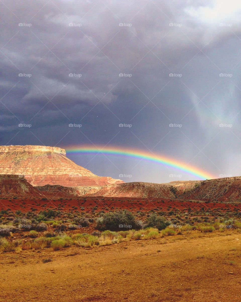 Rainbow after a big storm in Zion