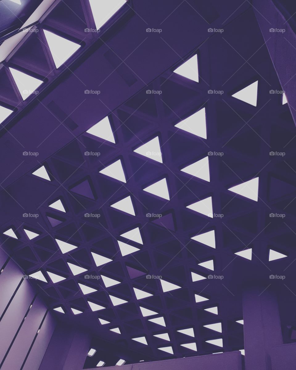 Purple pattern of a ceiling