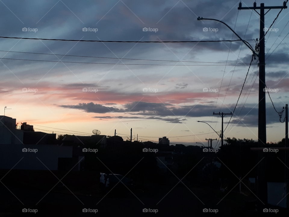 Cafelândia Paraná Brasil, fim de tarde