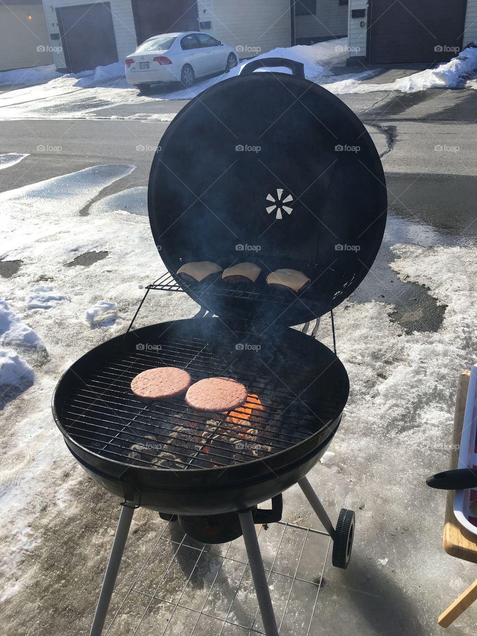 Grill holding some food in alaska