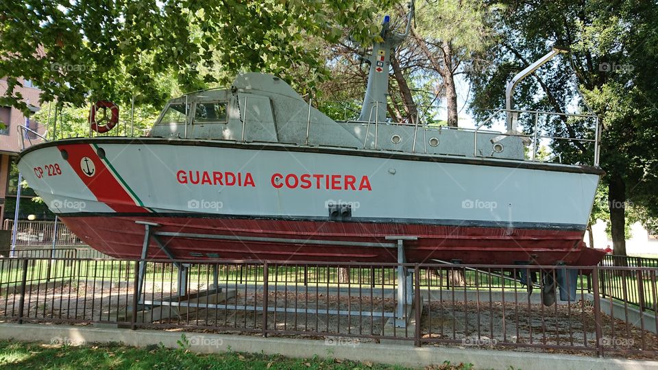 guardia costiera italian guardian coast monument in the park