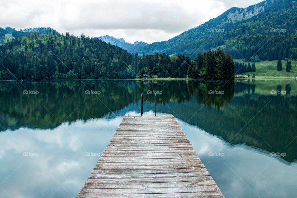 Sunrise over spitzingsee 