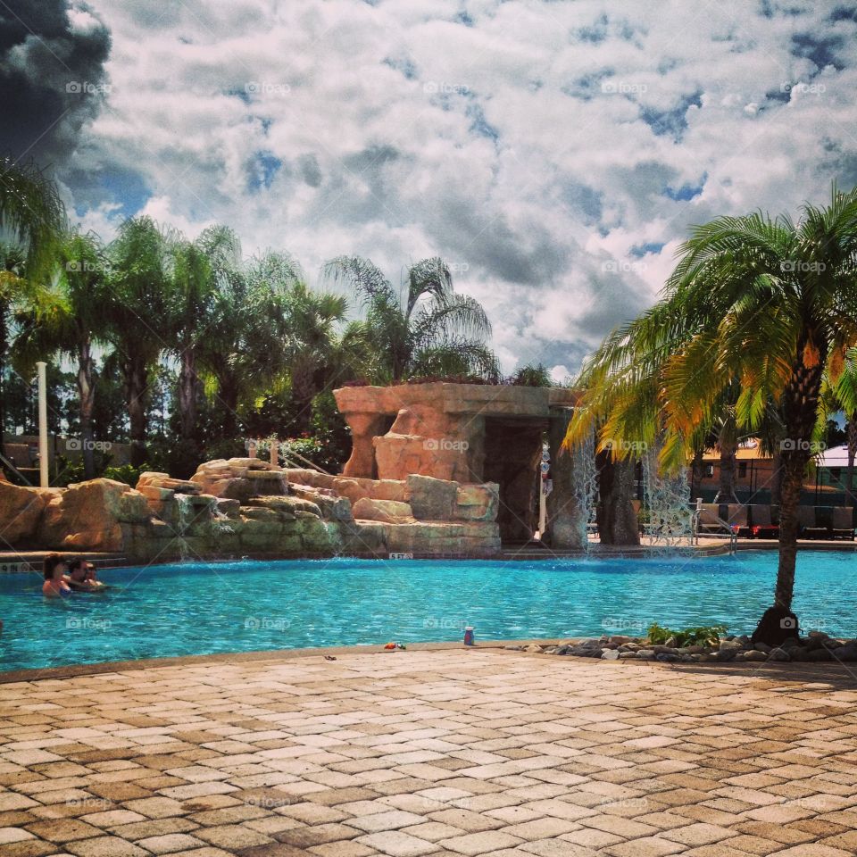 Vacation destination . Pool in Orlando, Florida 
