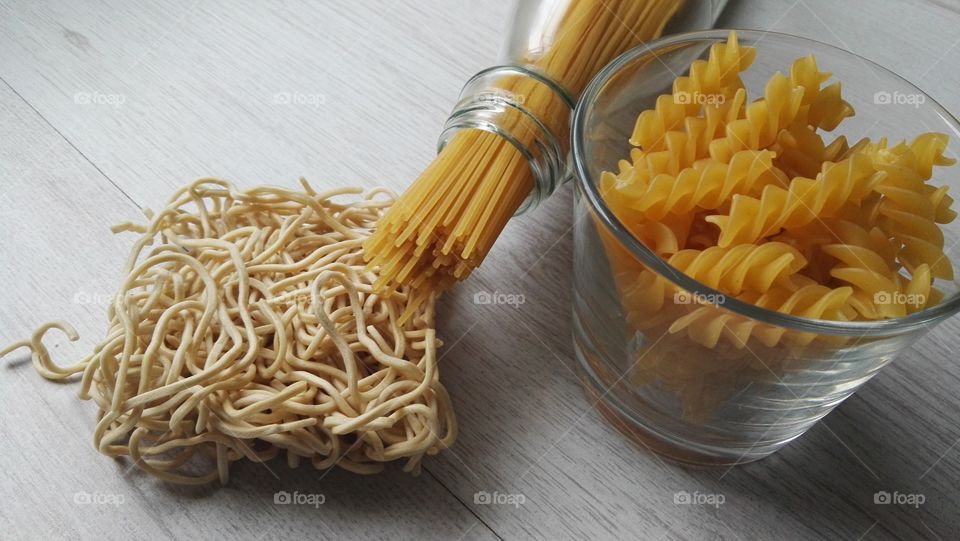 three types of pasta