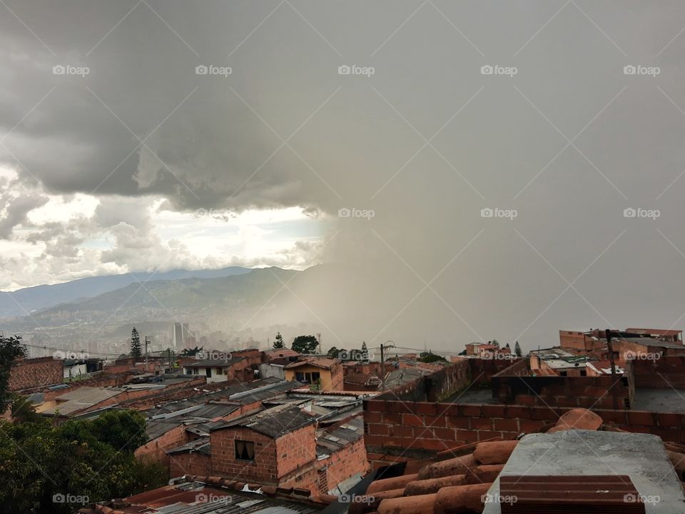 Una tarde de lluvia en Medellín