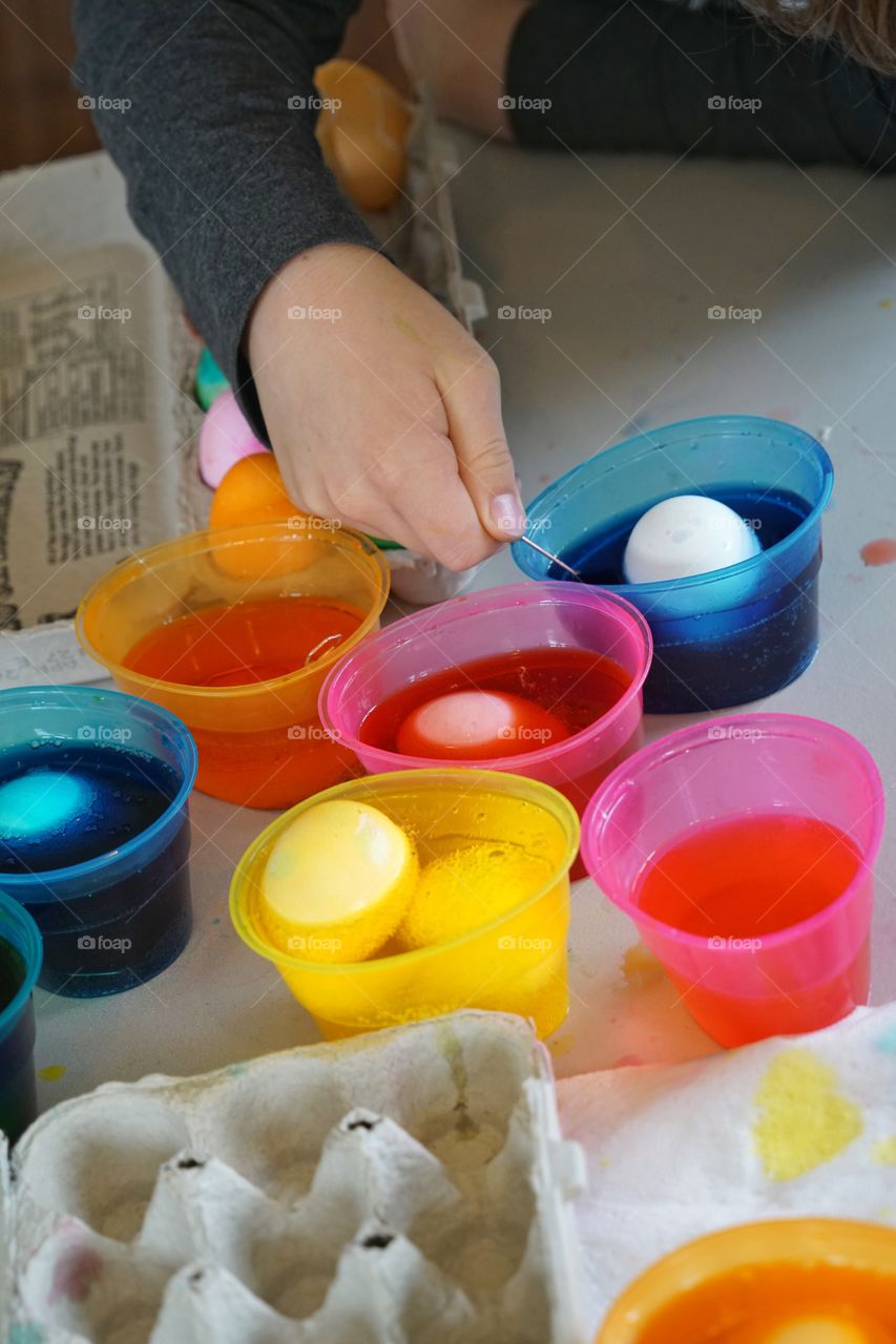 Coloring Easter Eggs