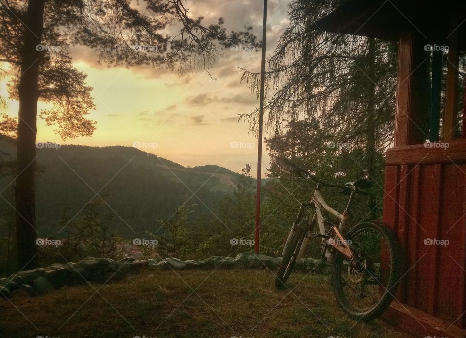 Brasov,Romania. Adventure biking in beautiful Transilvanian scenery