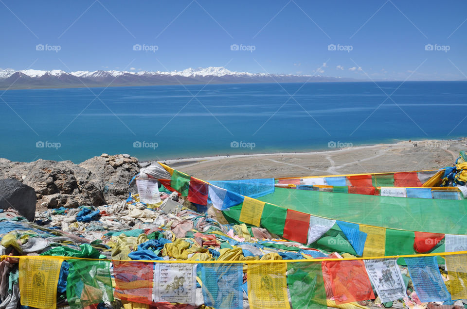 Prayers flags the saint lake