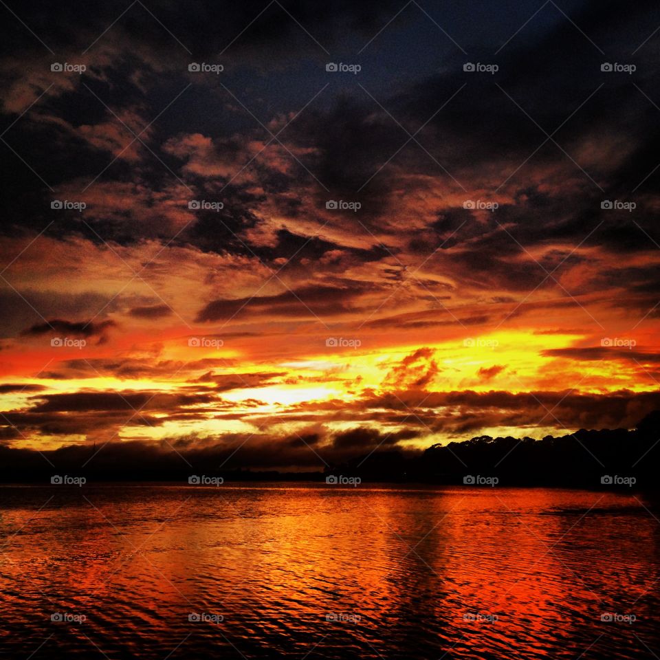 Sunset on the Lake . Sunset on Lake Norman, North Carolina. 