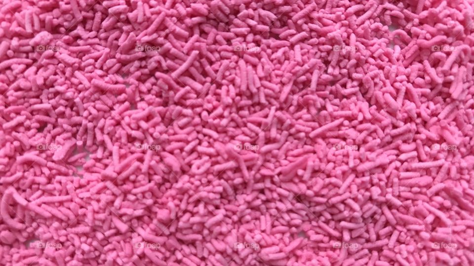 Pink sugar sprinkles