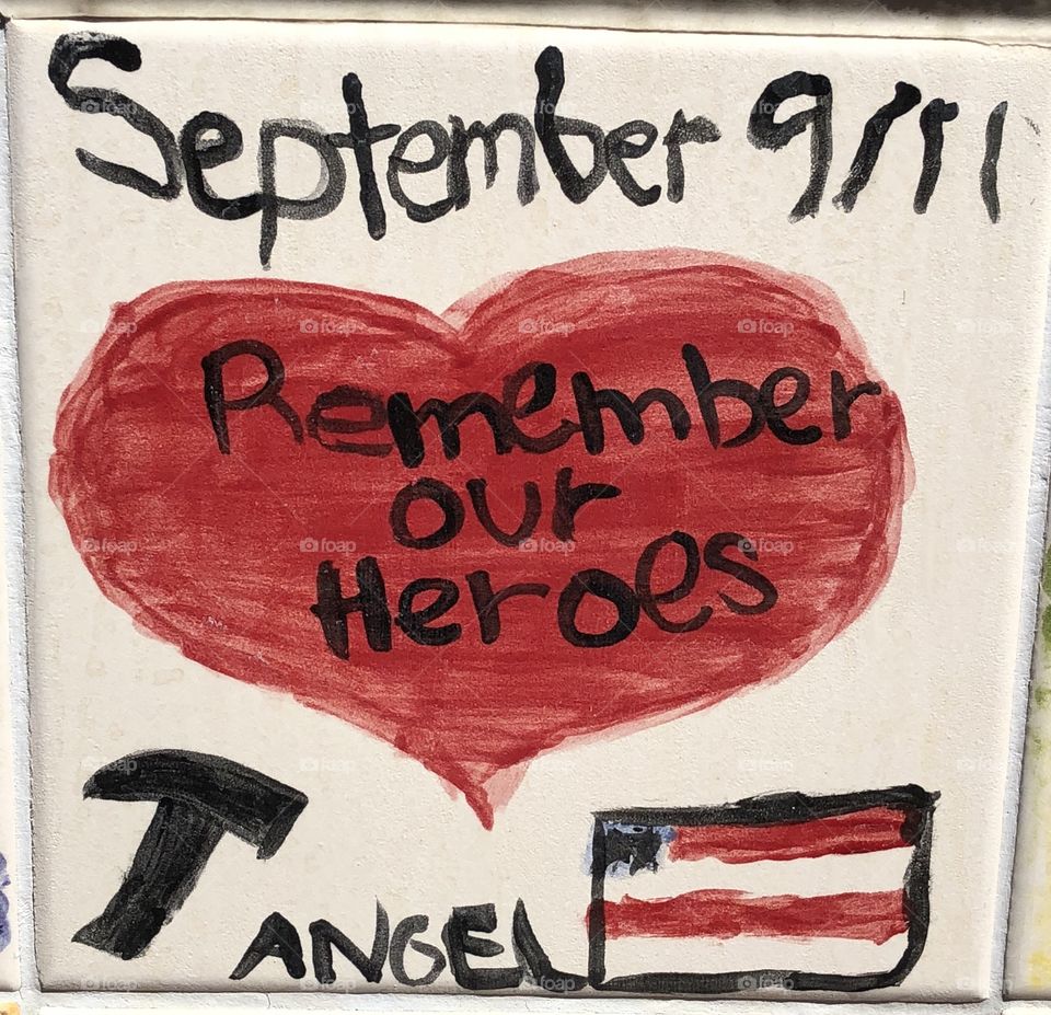 A plaque designed by a child for the Kitsap Memorial Project. 