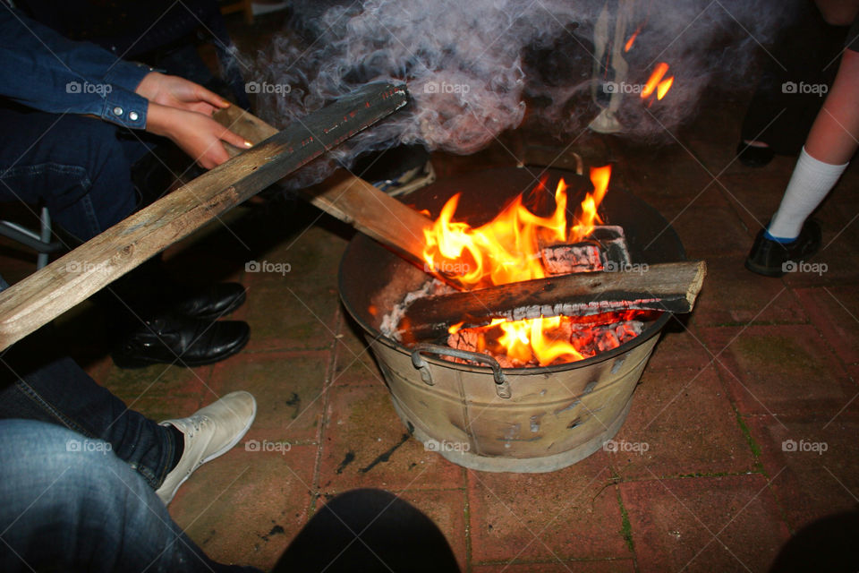 wood fire smoke coals by kshapley