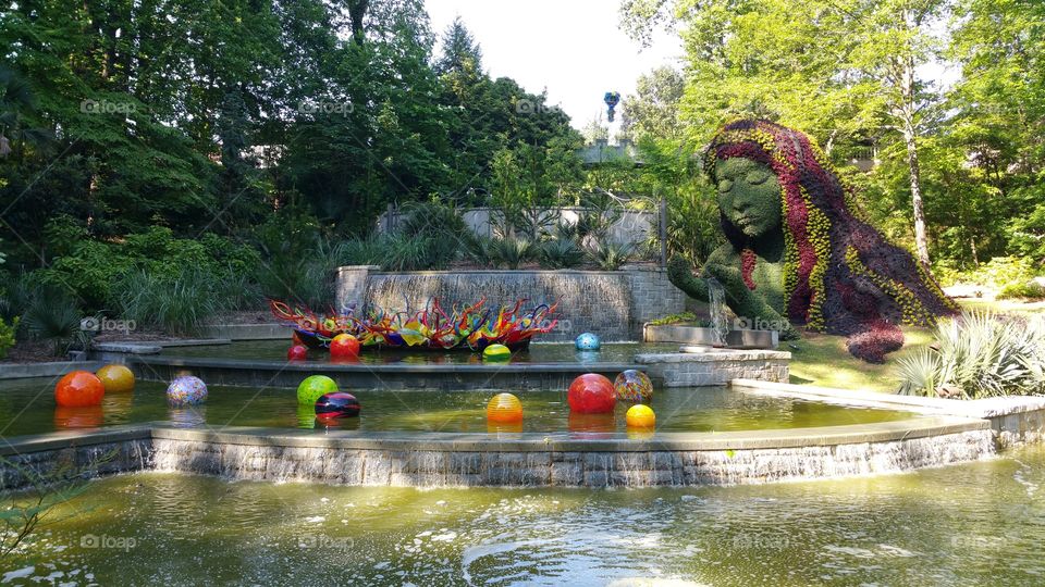 The Water Fountain  of the Atlanta  Botanical Gardens