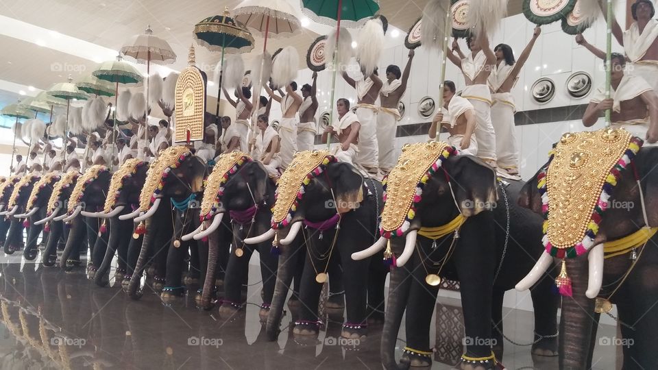 Replica of Thrisur Elephant Procession