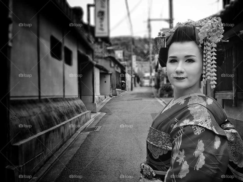 Maiko style, Kyoto, Japan