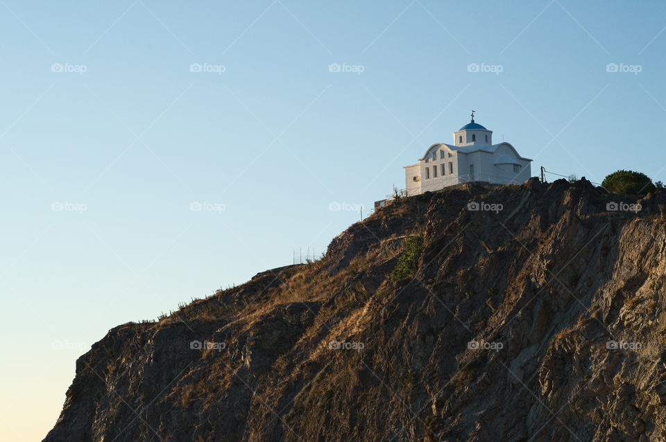 St. Nick's chapel on the rocks. Lemnos island Greece
