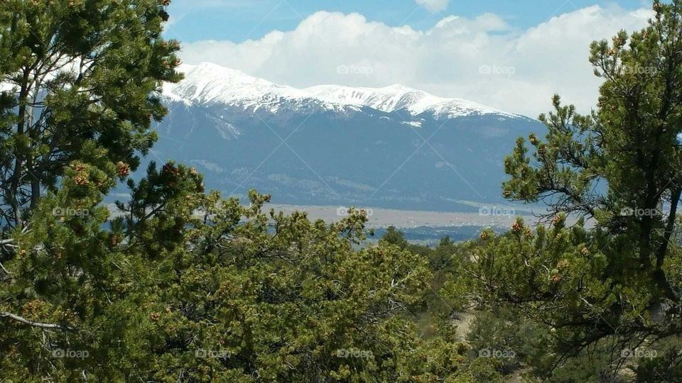 Snow on the mountains