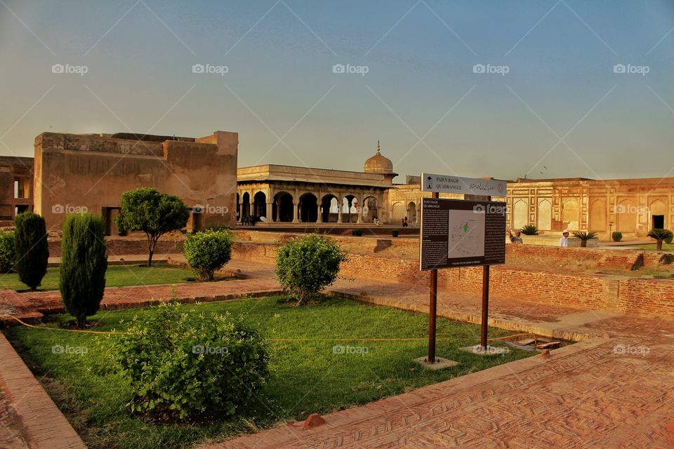Shahi Qila Lahore Fort. Interior of Shahi Qila
