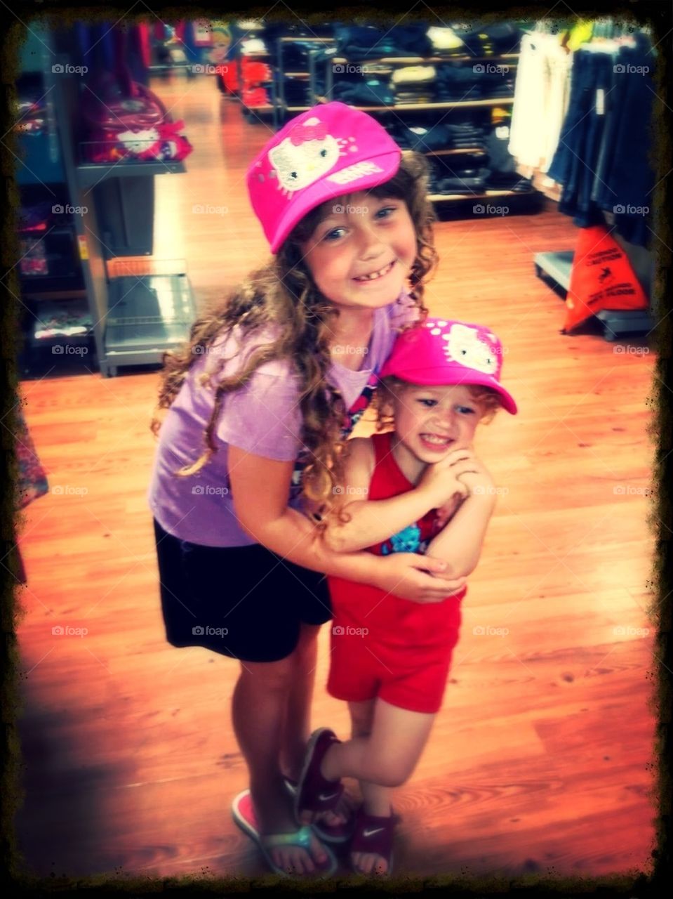 Sisters with Hats