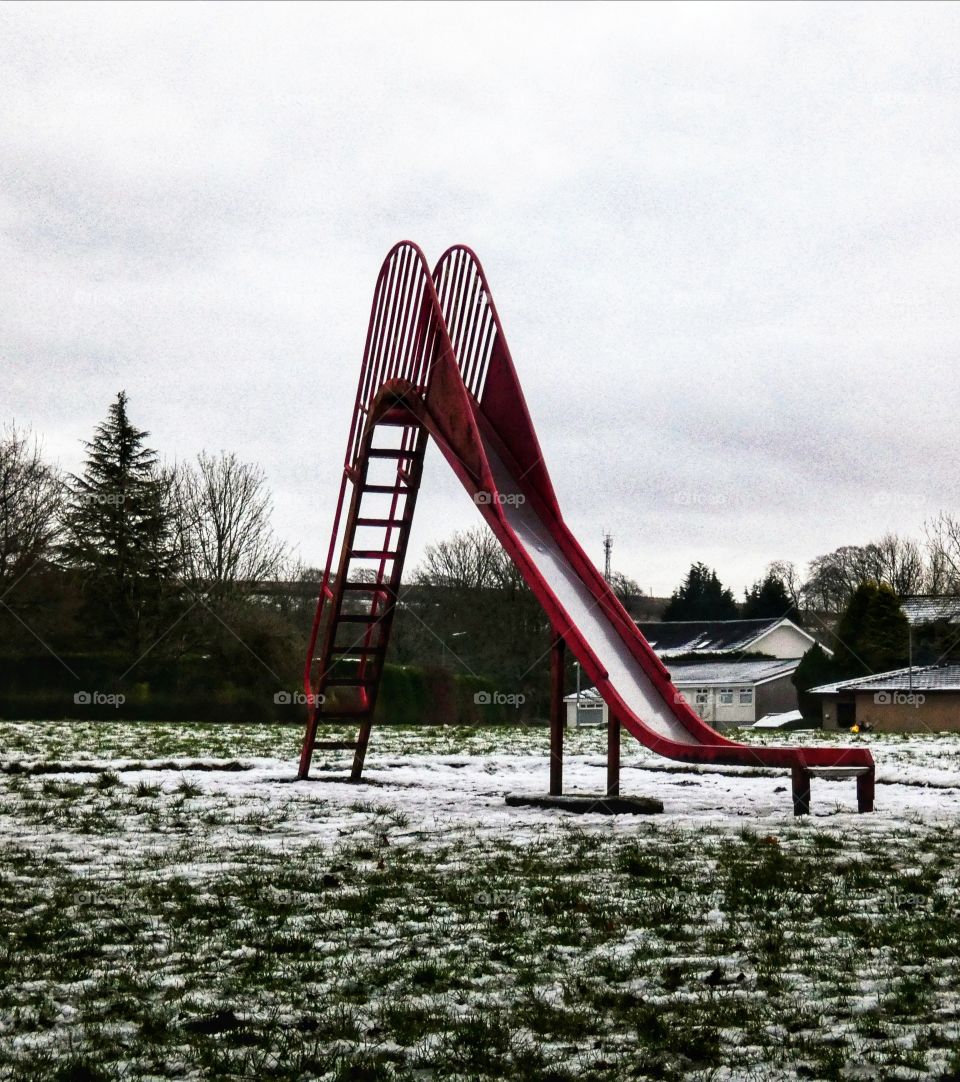 Red child's chute