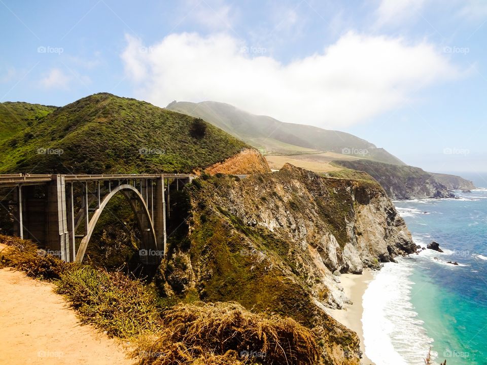 Bridge near ocean