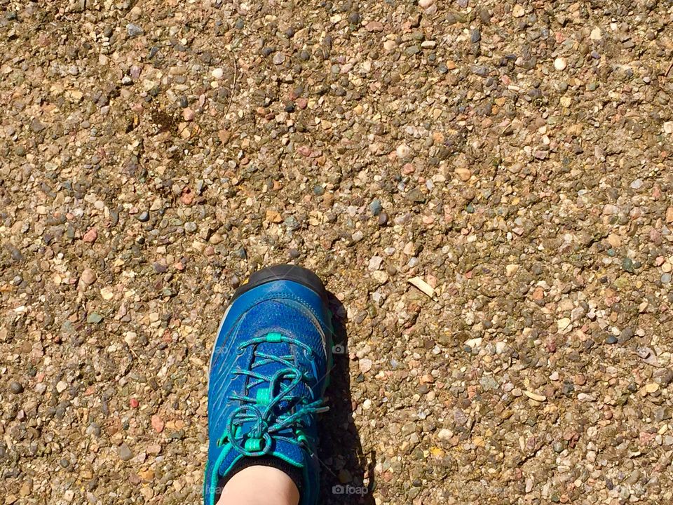 Blue Shoe on a Path