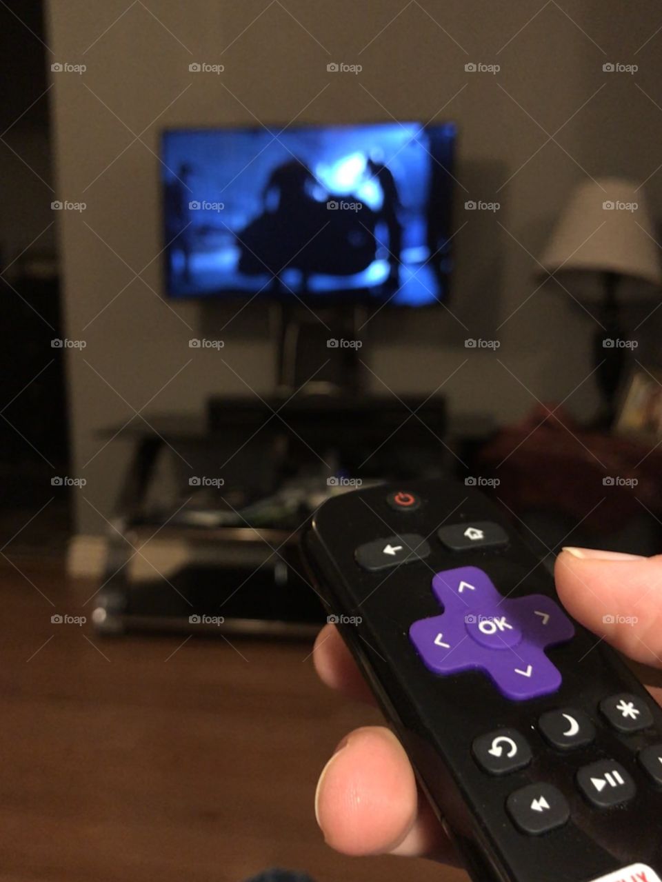 Watching TV in the evening when the kids are in bed