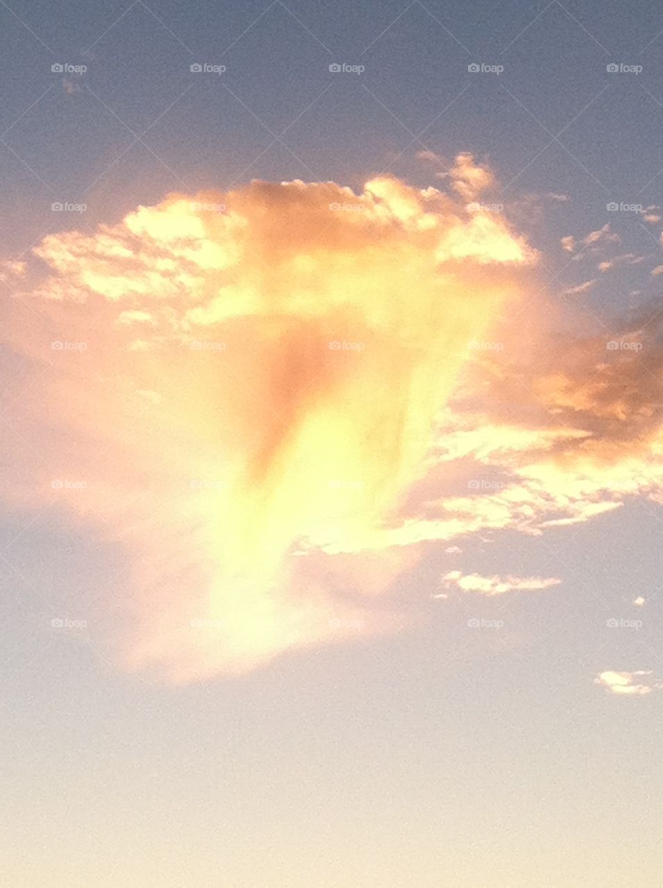 angel cloud in the desert