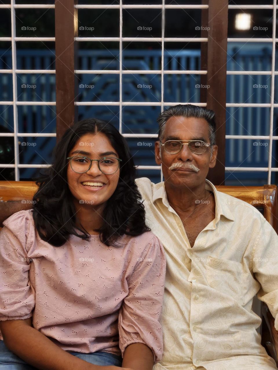 Grandpa with his granddaughter