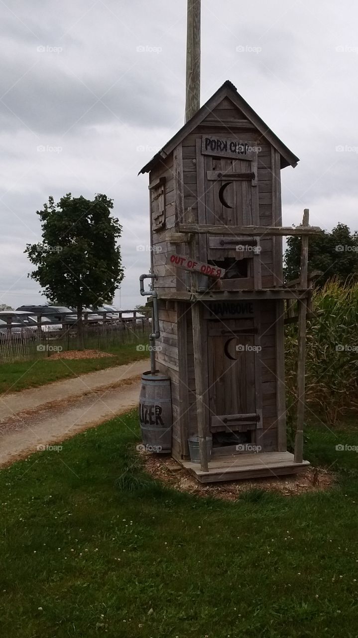 double decker outhouse