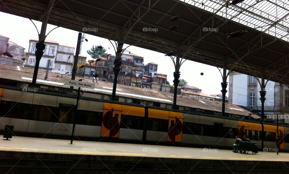travel train facade waiting by pixelakias