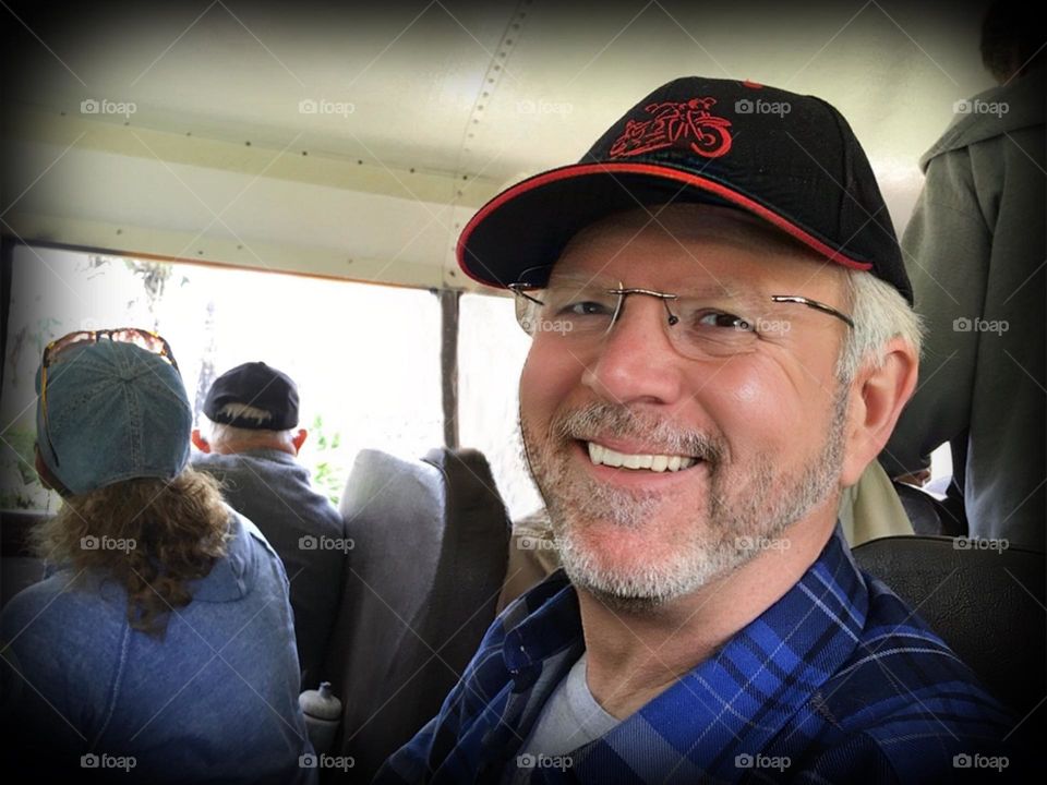 Happy Dad going on a country tour.